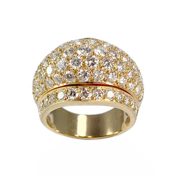 Bague Cartier Nigeria d'occasion or 750 jaune diamants