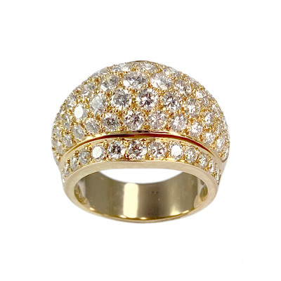Bague Cartier Nigeria d'occasion or 750 jaune diamants - vue 1