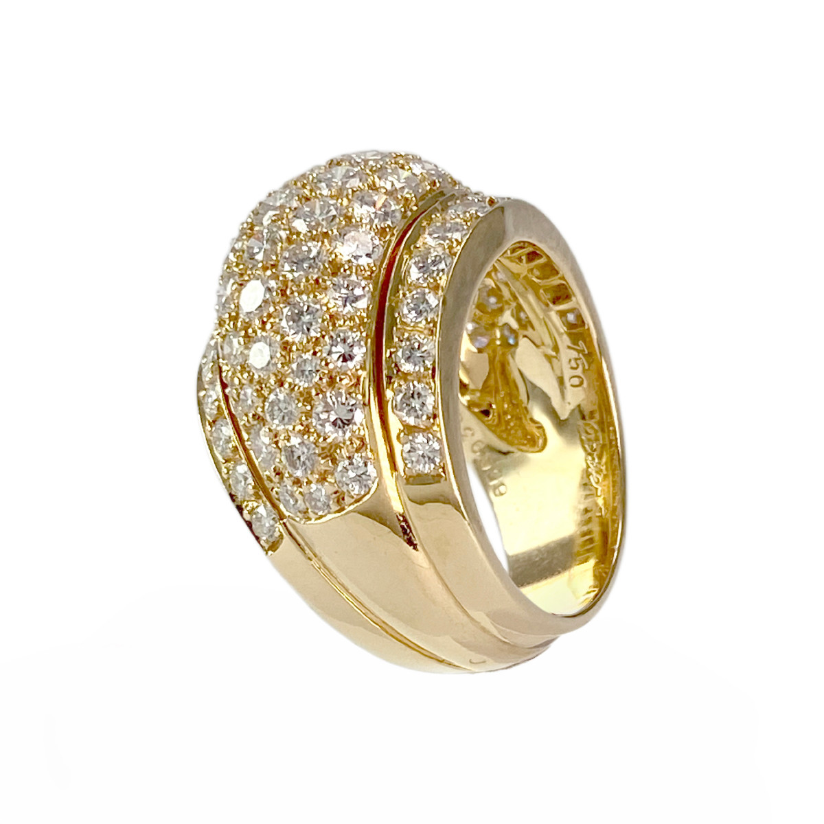 Bague Cartier Nigeria d'occasion or 750 jaune diamants - vue 2