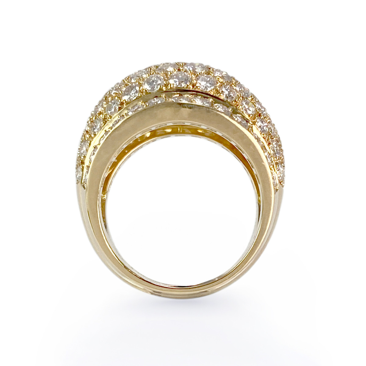 Bague Cartier Nigeria d'occasion or 750 jaune diamants - vue 3