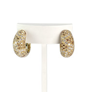 Boucles d'oreilles Cartier d'occasion or 750 jaune diamants