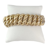Bracelet d'occasion or 750 jaune maille amériacaine 21 cm