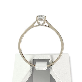 Solitaire d'occasion or 750 blanc diamant synthétique