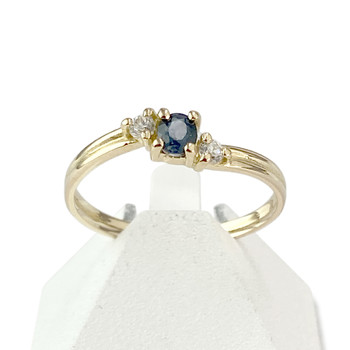 Bague d'occasion or 750 jaune saphir zirconias