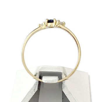 Bague d'occasion or 750 jaune saphir zirconias