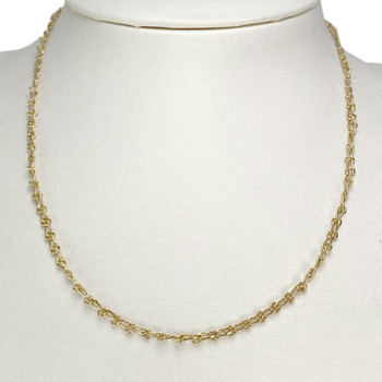 Collier d'occasion or 750 jaune maille cheval alternée 42,5 cm