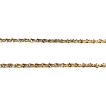 Tweedehands collier in 750 geelgoud, afwisselende schakels 45,5 cm