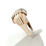 Bague d'occasion or 2 tons zirconias - vue 2