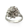 Bague d'occasion or 750 blanc diamants - vue V1