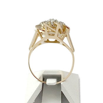 Tweedehands ring 2ors 750 synthetische spinels