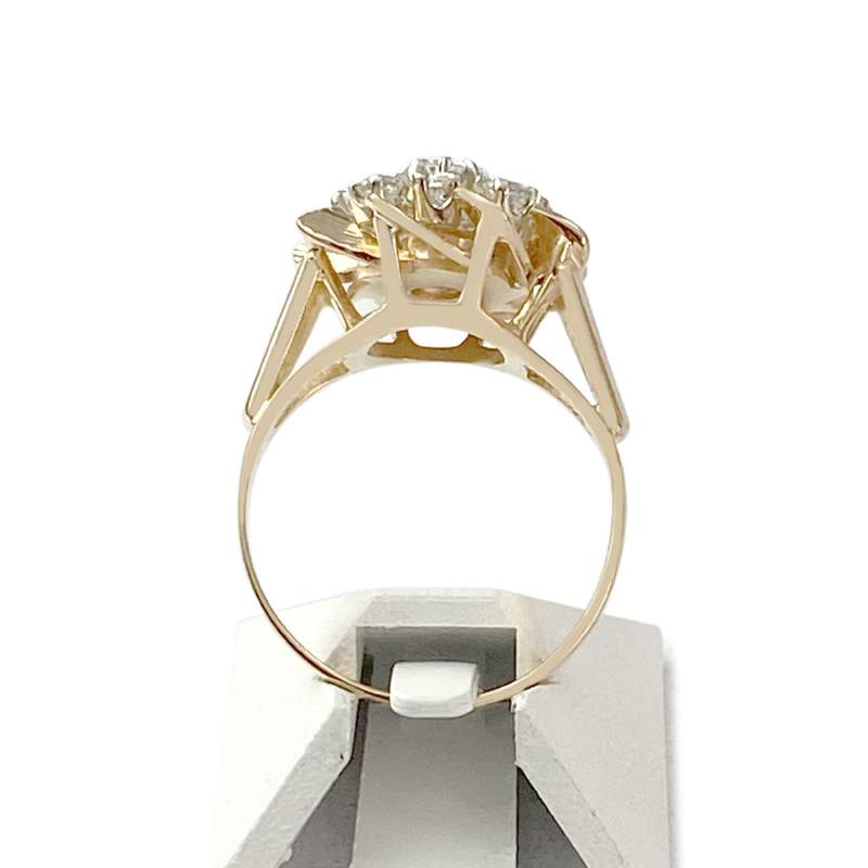 Bague d'occasion 2ors 750 spinelles synthétiques - vue 3