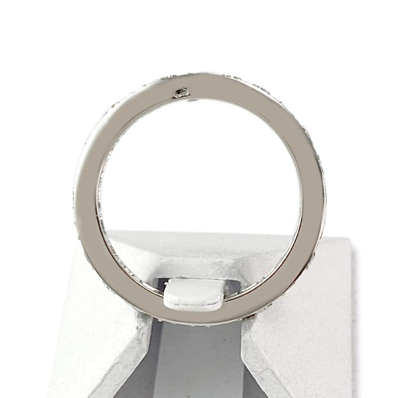 Bague tour complet d'occasion or 750 blanc diamants - vue 3