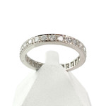 Pre-owned 750 white gold full-circle ring with diamonds - view 1
