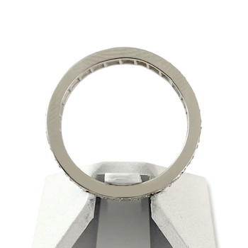 Tweedehands ring vol rond 750 witgouden diamanten