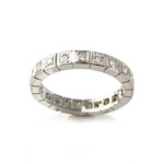 Bague d'occasion tour complet or 750 blanc diamants - vue 1