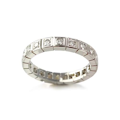 Bague d'occasion tour complet or 750 blanc diamants