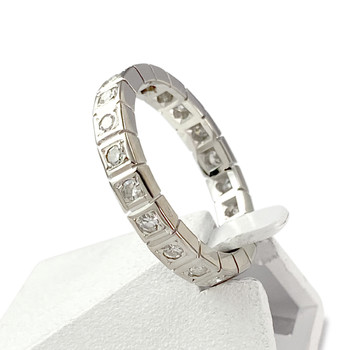 Tweedehands ring vol rond 750 witgouden diamanten