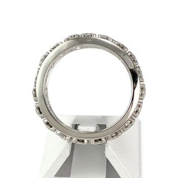 Tweedehands ring vol rond 750 witgouden diamanten