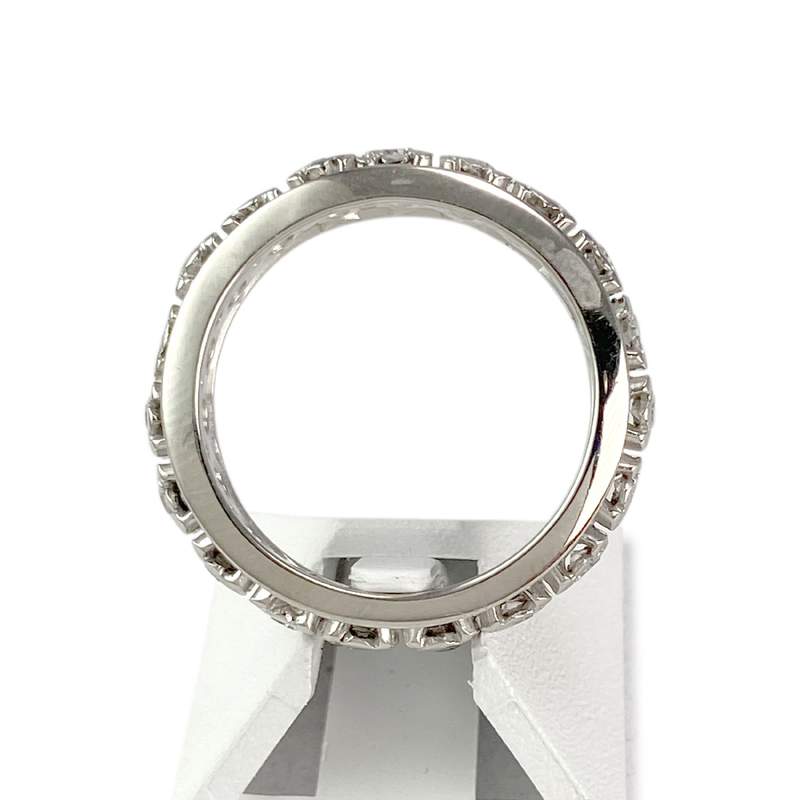 Bague d'occasion tour complet or 750 blanc diamants - vue 3
