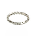 Bague d'occasion tour complet or 750 blanc diamants - vue 1
