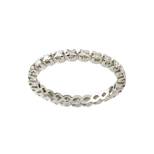 Bague d'occasion tour complet or 750 blanc diamants