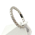 Bague d'occasion tour complet or 750 blanc diamants - vue 2