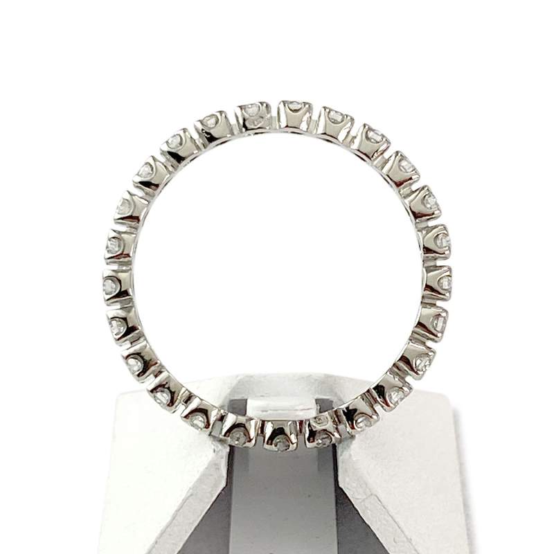 Bague d'occasion tour complet or 750 blanc diamants - vue 3