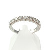 Bague d'occasion demi tour or 750 blanc diamants - vue V1