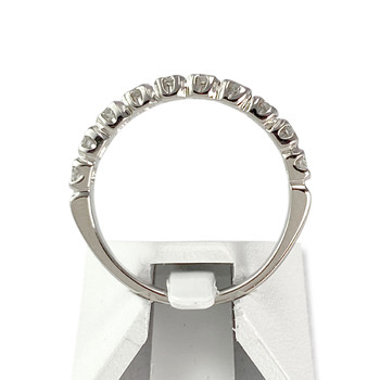 Bague d'occasion demi tour or 750 blanc diamants