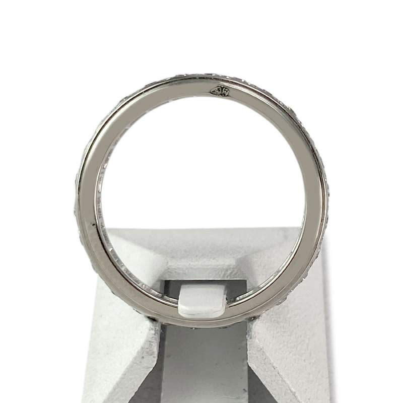 Bague d'occasion tour complet or 750 blanc diamants - vue 3