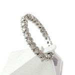 Second hand ring full round 750 white gold diamonds - view 2