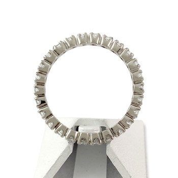 Tweedehands ring vol rond 750 witgouden diamanten