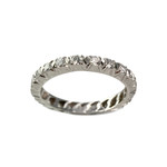 Bague d'occasion tour complet or 750 blanc diamants - vue 1