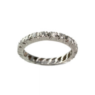 Bague d'occasion tour complet or 750 blanc diamants