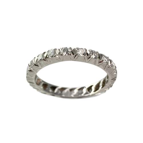 Bague d'occasion tour complet or 750 blanc diamants