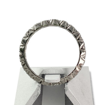 Tweedehands ring vol rond 750 witgouden diamanten