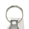 Bague d'occasion or 750 blanc diamants émeraudes - vue V3