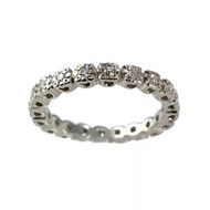 Bague d'occasion tour complet or 750 blanc diamants