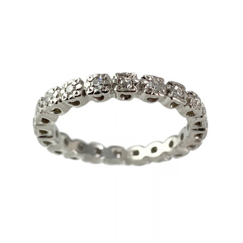 Second-hand ring full round 750 white gold diamonds
