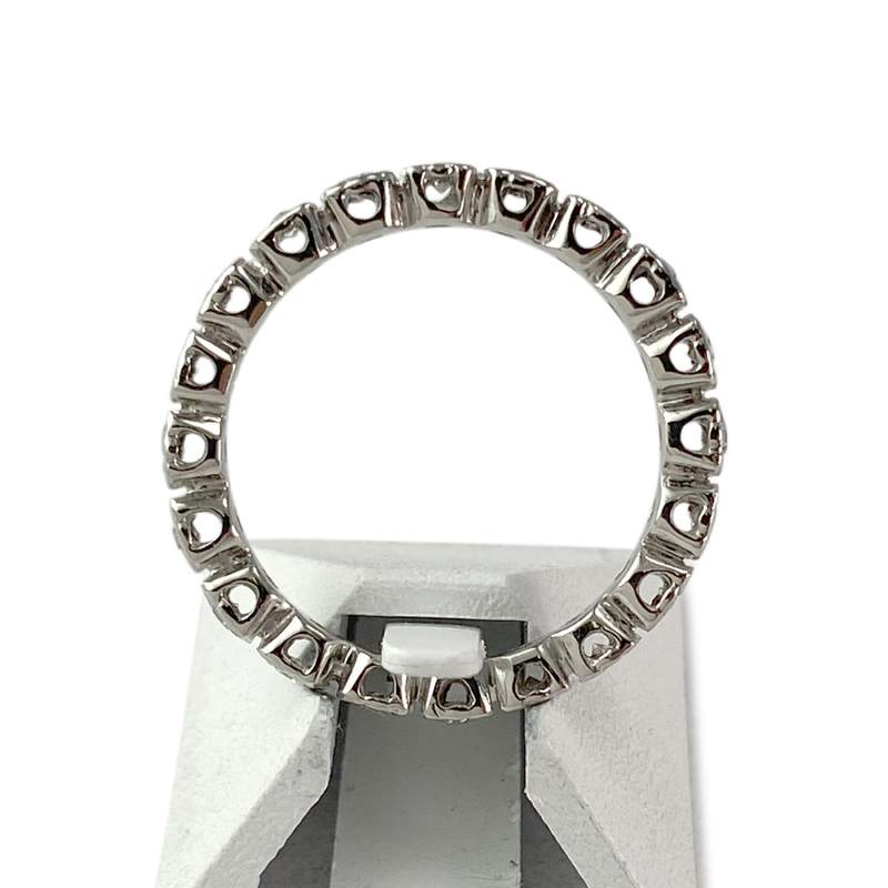 Bague d'occasion tour complet or 750 blanc diamants - vue 3