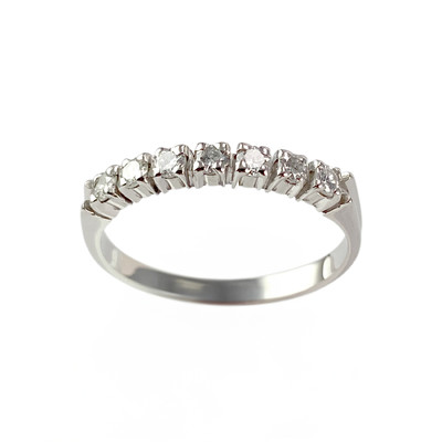 Bague d'occasion or 750 blanc diamants - vue 1