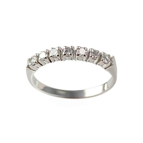 Bague d'occasion or 750 blanc diamants