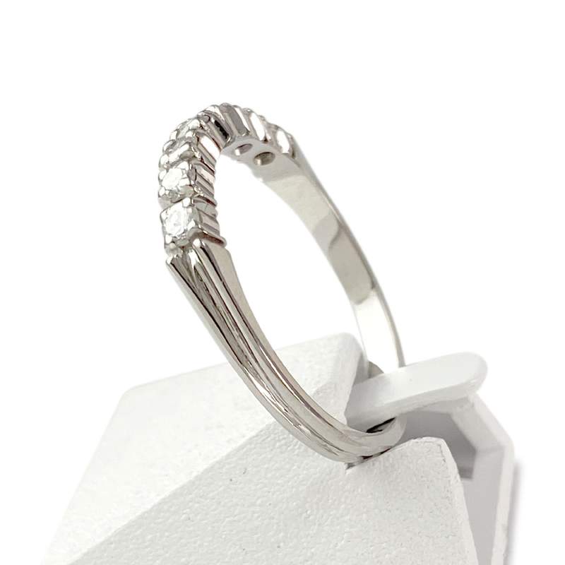 Bague d'occasion or 750 blanc diamants - vue 2