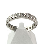 Bague d'occasion tour complet platine 950 diamants - vue 1