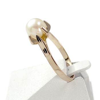 Bague d'occasion or 750 jaune perle de culture