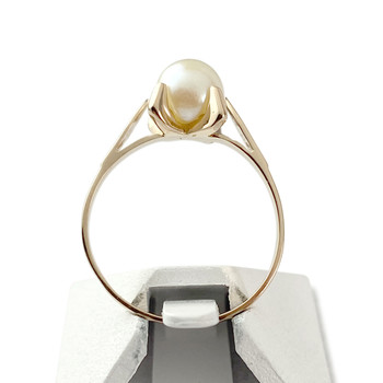 Bague d'occasion or 750 jaune perle de culture