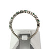 Bague d'occasion demi tour or 750 blanc diamants émeraudes - vue V3
