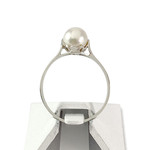 Bague d'occasion or 750 blanc perle de culture - vue 3