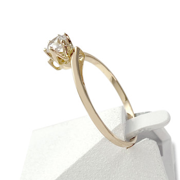 Solitaire d'occasion or 750 jaune  zirconia