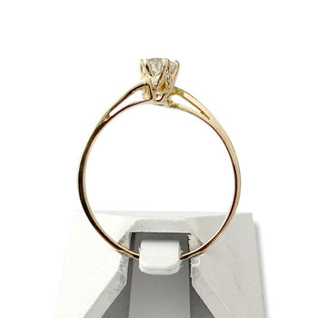 Solitaire d'occasion or 750 jaune  zirconia